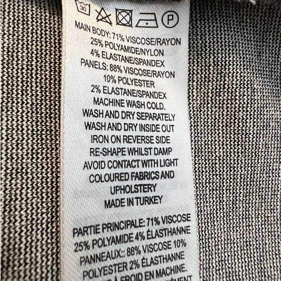 French Connection Skirt Size 8 in Gray with Orange Zippered Detail Knee Length - Picture 5 of 5